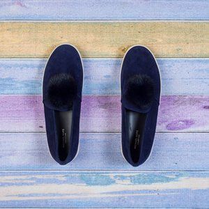 Michael Kors Collection Blue Suede Slip On